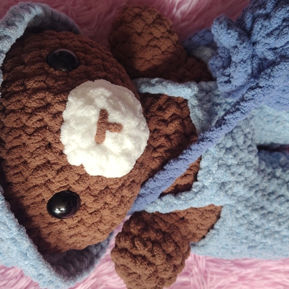 Blueberry Crochet Teddy Bear - Picture 4 of 4
